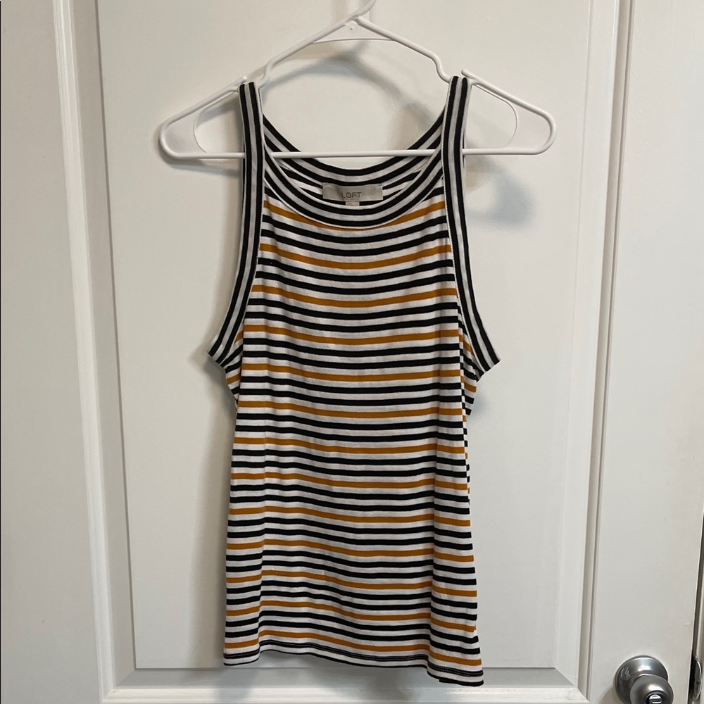 LOFT Multicolor Striped Tank Top